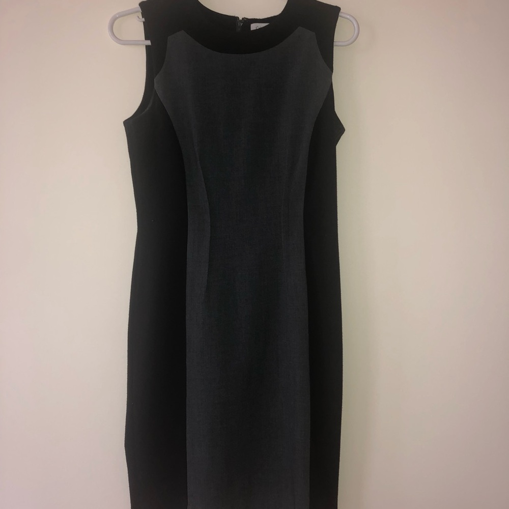 Calvin Klein Black / Grey Sheath Dress